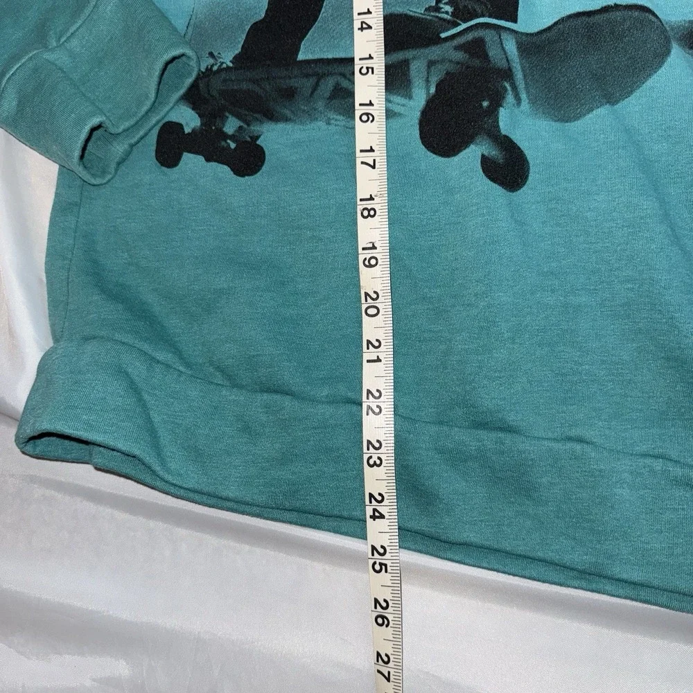 Old Navy Teal Blue Skater‎ Skateboard Hoodie Boys XL